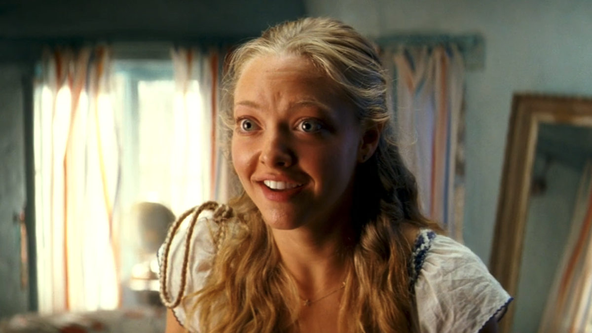 Amanda Seyfried smiling in Mamma Mia