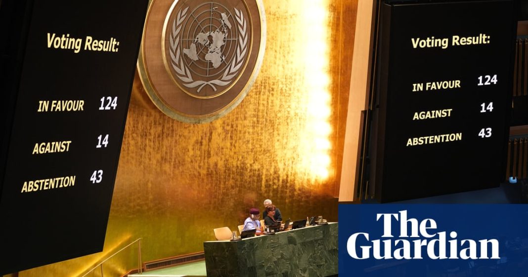 Australia se abstiene de votar en la ONU sobre la ocupación de Palestina tras su 