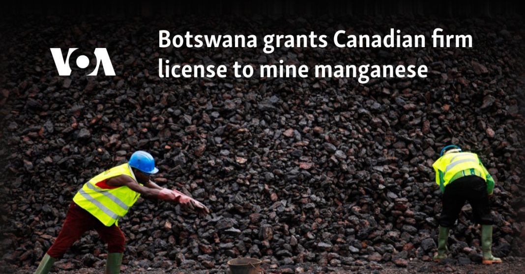 Botswana concede a empresa canadiense licencia para extraer manganeso
