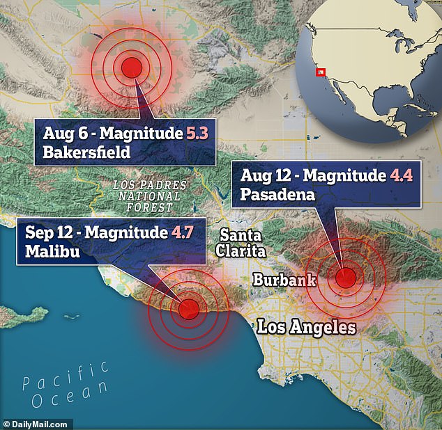 En el último mes se han producido tres terremotos de magnitud 4 o superior en el sur de California. La actividad sísmica sin precedentes ha preocupado a los habitantes de la zona por el 