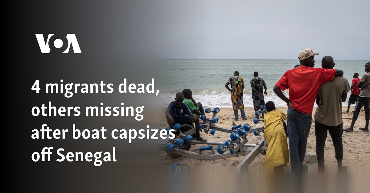 Cuatro migrantes muertos y otros desaparecidos tras naufragio de barco en Senegal
