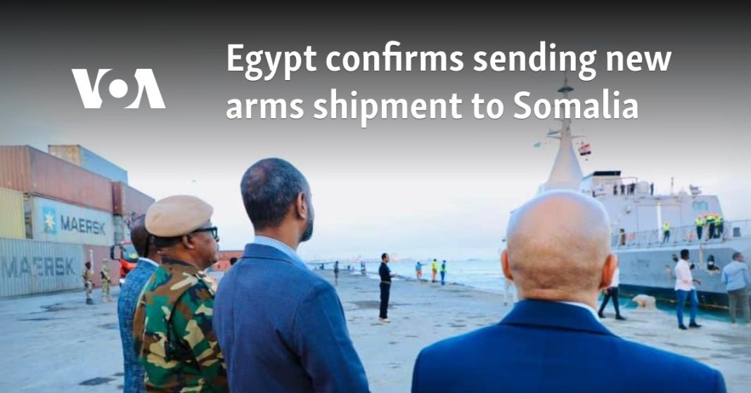 Egipto confirma el envío de un nuevo cargamento de armas a Somalia
