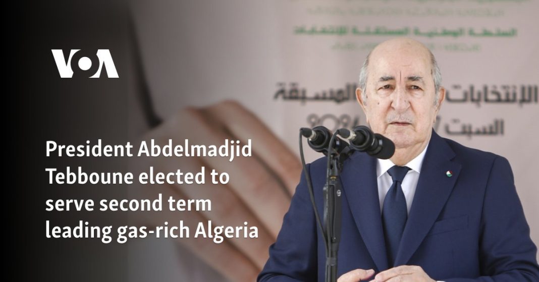 El presidente Abdelmadjid Tebboune elegido para un segundo mandato al frente de Argelia, un país rico en gas 
