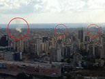 Escalofriante momento en el que varias columnas de humo se elevan sobre el horizonte de Beirut mientras los walkie talkies de Hezbolá explotan simultáneamente
