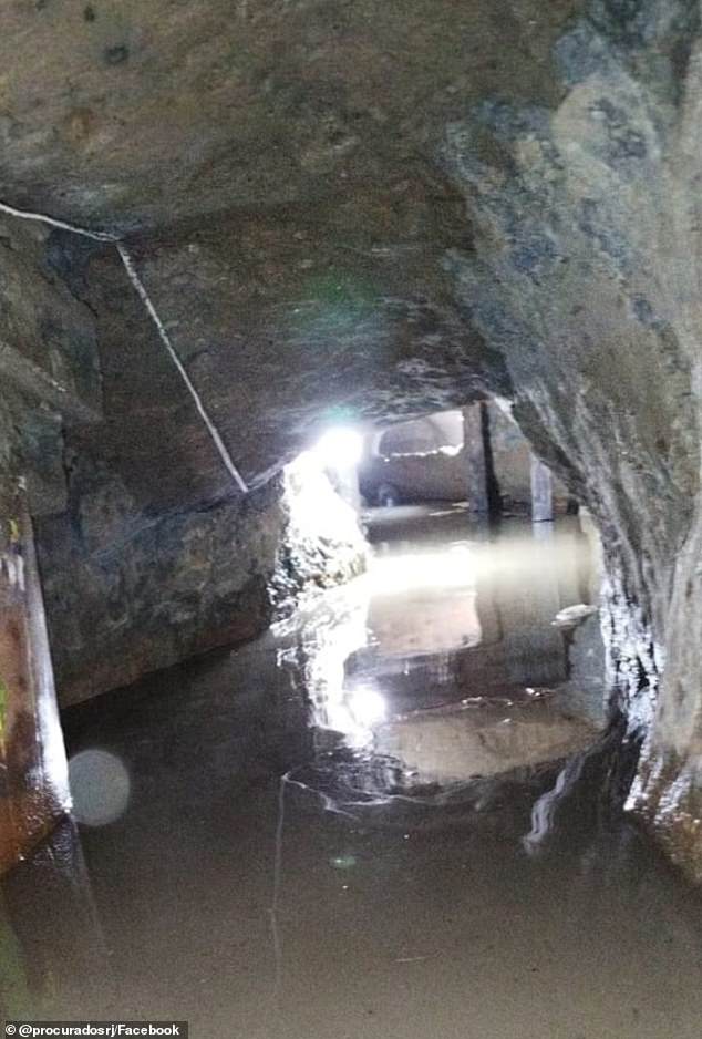 Guardias del Instituto Penal de Piragibe en Río de Janeiro, Brasil, descubrieron el lunes la construcción de un túnel