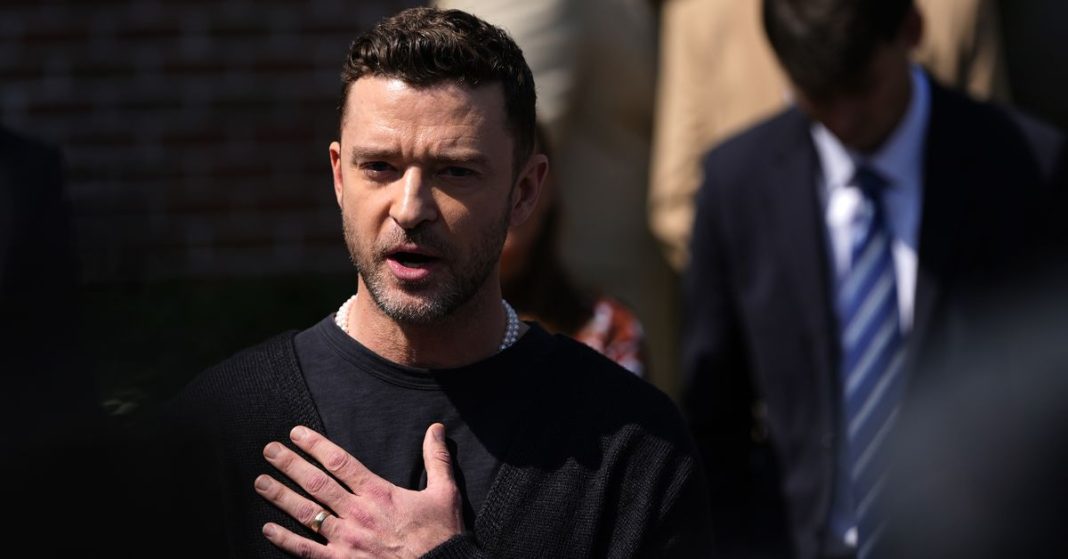 Justin Timberlake se declara culpable de conducir bajo los efectos del alcohol en Nueva York
