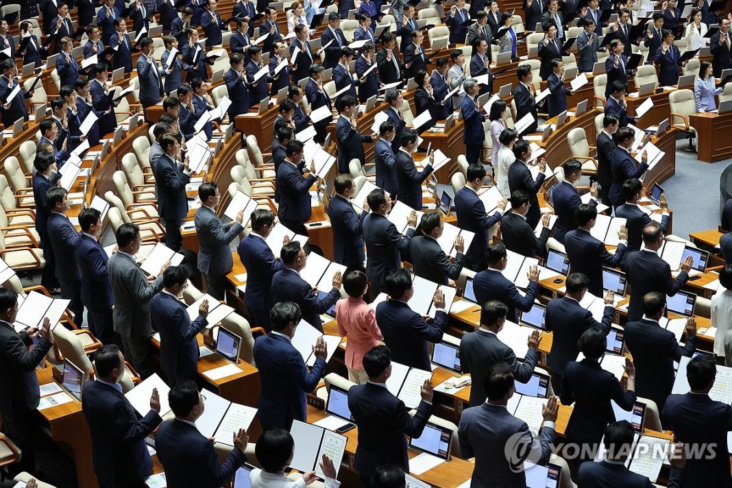 (LEAD) National Assembly formally kicks off in Yoon's absence