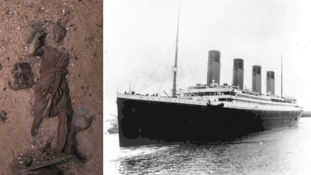 La primera expedición realizada hace décadas redescubre la estatua perdida del Titanic
