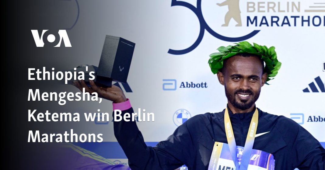 Los etíopes Mengesha y Ketema ganan el maratón de Berlín 
