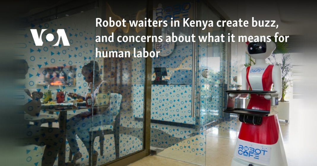 Los robots camareros en Kenia generan revuelo y preocupación por lo que significan para el trabajo humano
