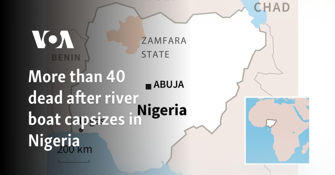 Más de 40 muertos tras naufragio de barco fluvial en Nigeria 
