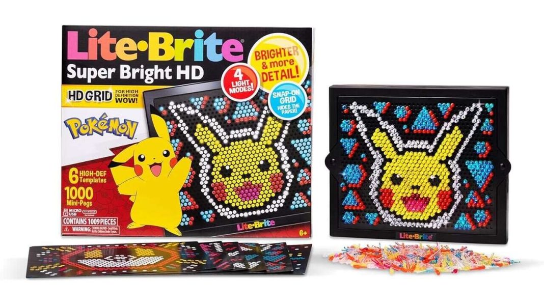 Pokemon Lite-Brite con seis plantillas está a la venta por menos de 20 dólares en Amazon
