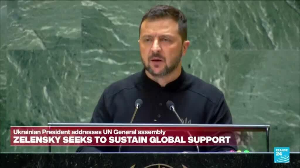 REPETICIÓN: El presidente ucraniano Zelensky se dirige a la Asamblea General de la ONU y busca apoyo global
