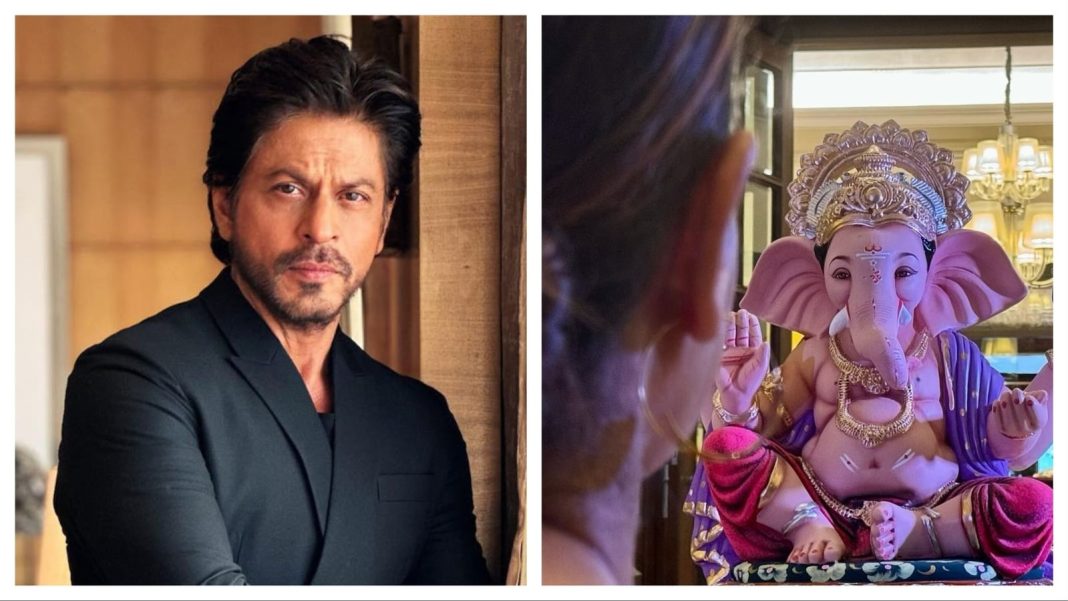 Shah Rukh Khan le da la bienvenida a Ganpati Bappa a su Mannat; les desea a todos un Ganesh Chaturthi lleno de modak
