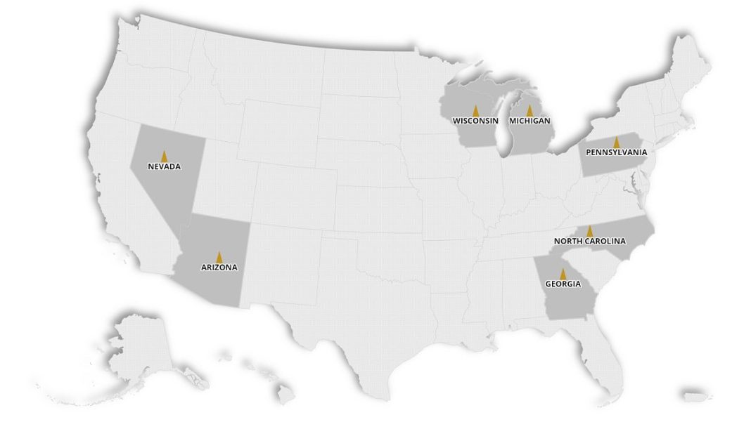 Siete estados indecisos son claves para decidir las elecciones presidenciales de Estados Unidos
