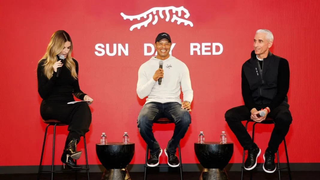 Tiger Woods sorprendido por la disputa sobre el logo de la marca Sun Day Red
