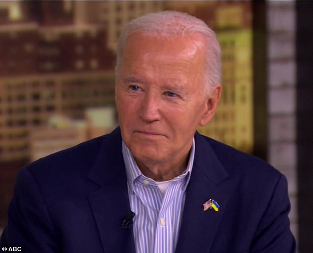 El presidente Joe Biden mostró su apoyo a Ucrania al lucir un pin que mostraba las banderas de Estados Unidos y Ucrania una al lado de la otra durante su aparición en The View.