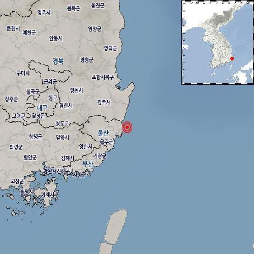 2.2 magnitude earthquake strikes waters off southeastern city of Ulsan