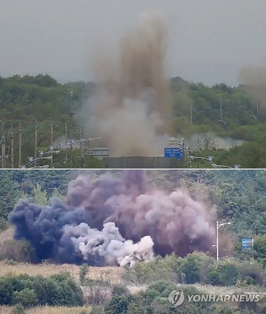 N. Korea's state media keeps mum about its explosion of inter-Korean roads