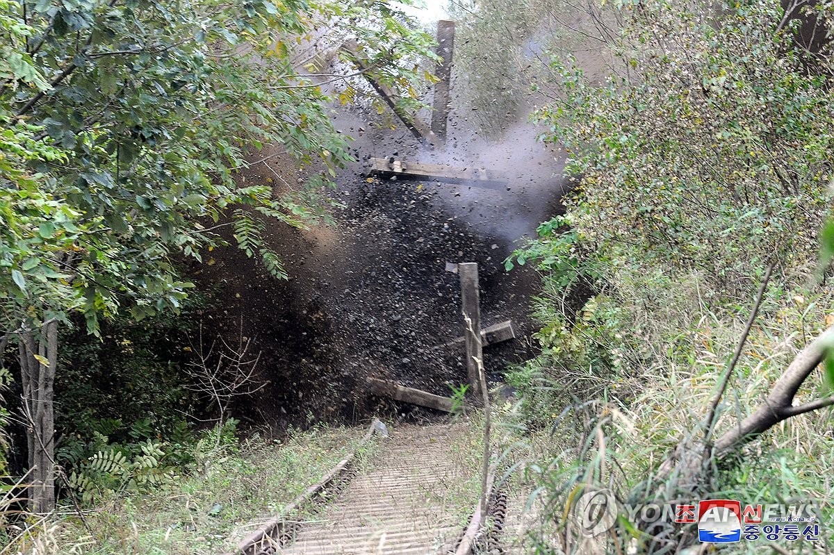 Ruling party slams N. Korea for blowing up roads, railways connected to S. Korea