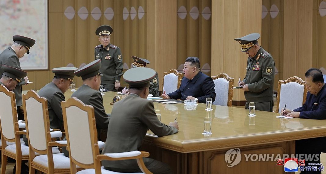 (LEAD) N.K. leader holds security meeting to discuss S. Korea's alleged drone flights over Pyongyang