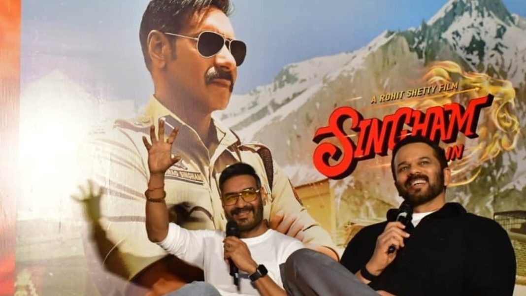 Ajay Devgn y Rohit Shetty asisten a la proyección especial de Singham y recuerdan cómo surgió la línea 'Ata Majhi Satakli'
