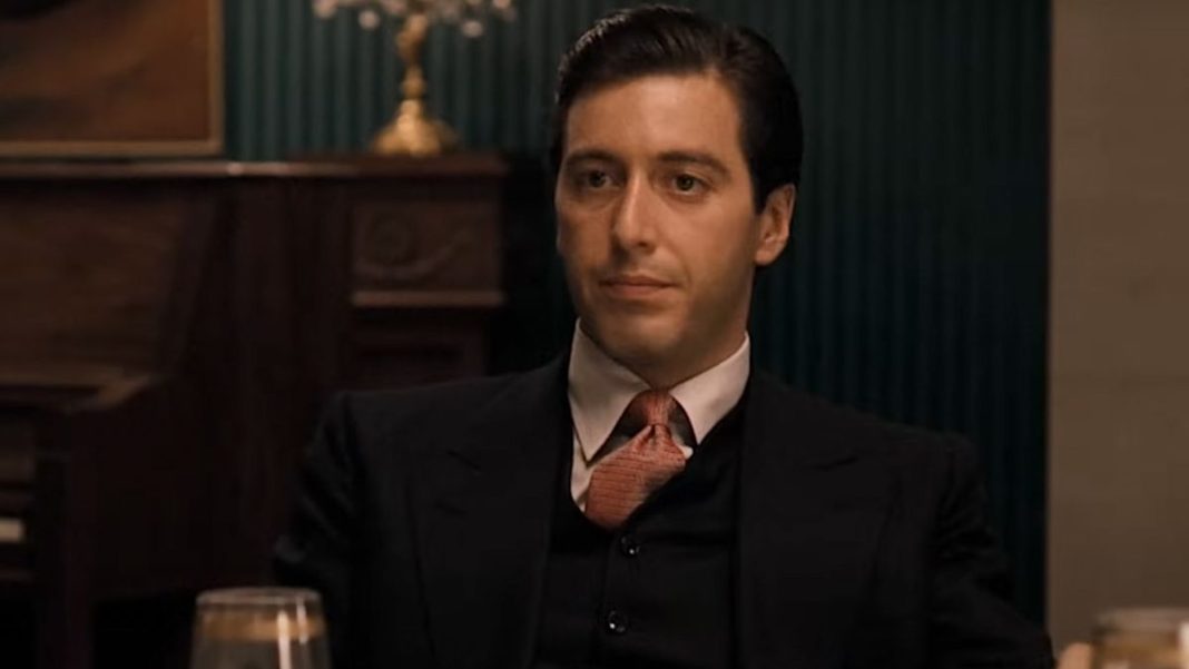 Al Pacino in suit and tie in The Godfather