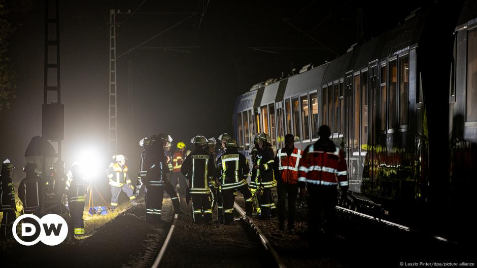 Alemania: Un tren muy transitado se descarrila en Sarre y choca contra una gran roca
