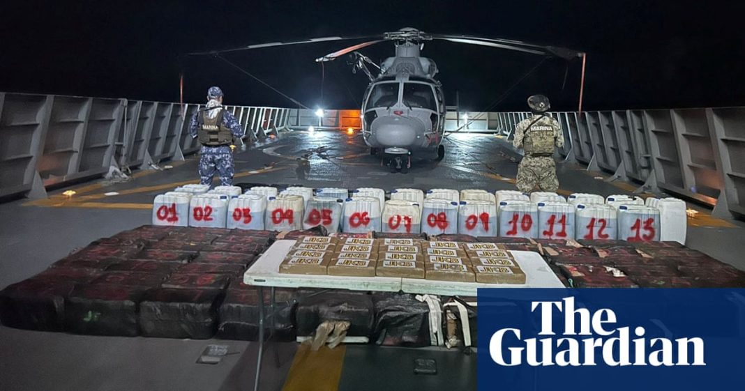 Armada de México incauta más de ocho toneladas de cargamento ilícito en una redada récord de drogas
