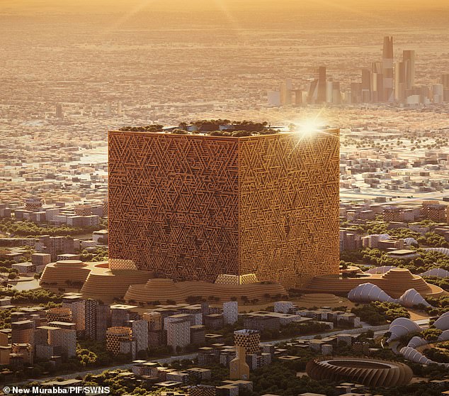 La construcción del rascacielos Mukaab en forma de cubo de 1.300 pies de altura, que será el edificio más alto del mundo, ha comenzado oficialmente (Imagen de archivo)