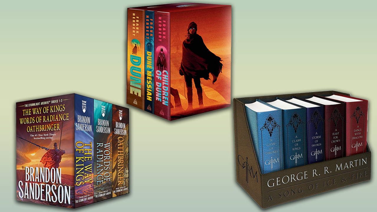 Conjuntos de cajas de novelas gratuitas B2G1: Juego de tronos, Mistborn, Dune, Southern Reach, Red Rising y más
