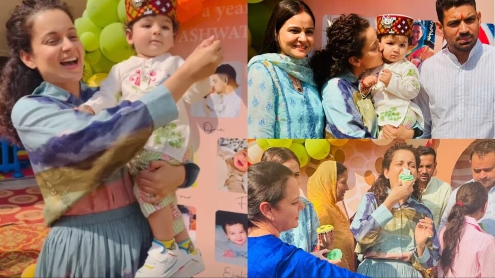 Dentro de la primera fiesta de cumpleaños del sobrino de Kangana Ranaut, Ashwatthama: cupcakes, besos con la reina Bua
