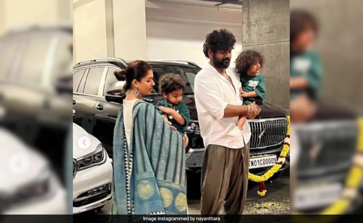 Dussehra 2024: Famjam de Nayanthara y Vignesh Shivan con sus hijos Uyir y Ulag
