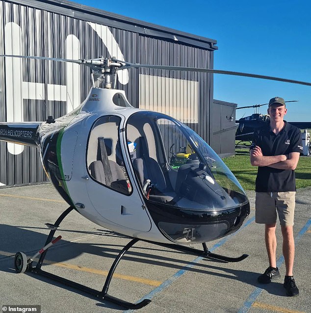 El Daily Mail Australia reveló anteriormente que el neozelandés Blake Wilson (en la foto), de 23 años, estaba pilotando un helicóptero Robinson 44 cuando se estrelló contra el techo del DoubleTree by Hilton en Cairns, Far North Queensland, a la 1:50 am del 12 de agosto.