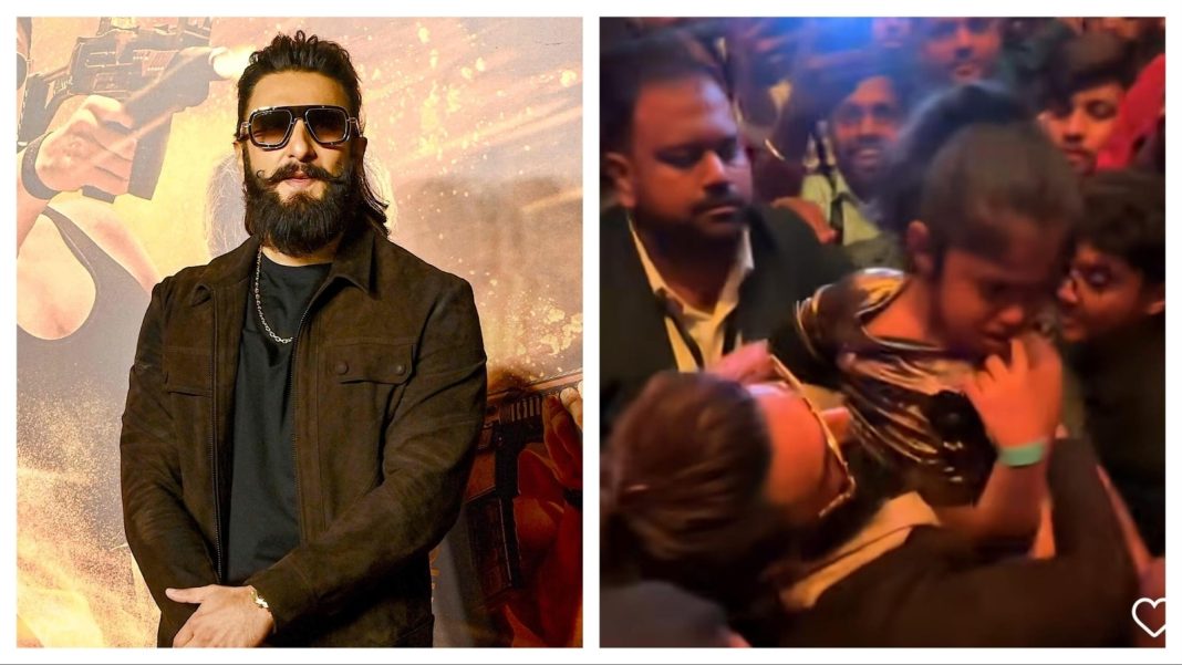 El nuevo padre, Ranveer Singh, salva a una niña que lloraba de la mafia en el lanzamiento del tráiler de Singham Again. Mirar
