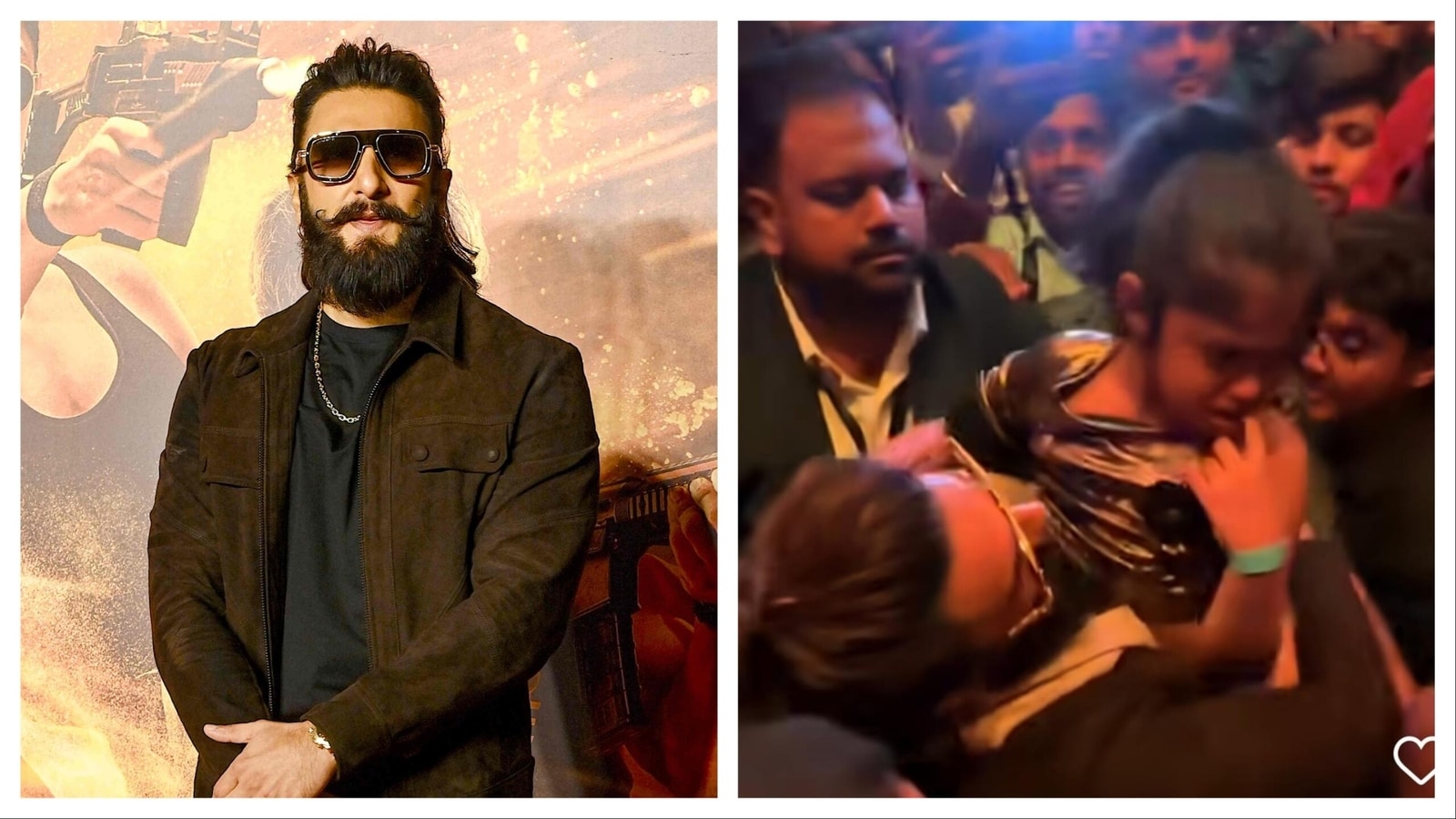 El nuevo padre, Ranveer Singh, salva a una niña que lloraba de la mafia en el lanzamiento del tráiler de Singham Again. Mirar
