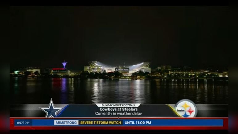 Steelers weather delay Cowboys