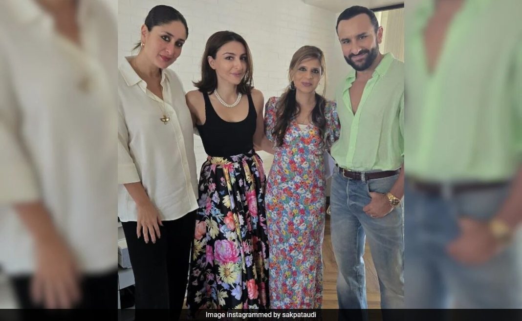 Famjam del cumpleaños de Soha Ali Khan con Kunal Kemmu, Saif Ali Khan y Kareena Kapoor
