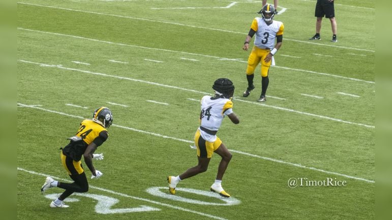 George Pickens Joey Porter Jr. Russell Wilson Steelers training camp