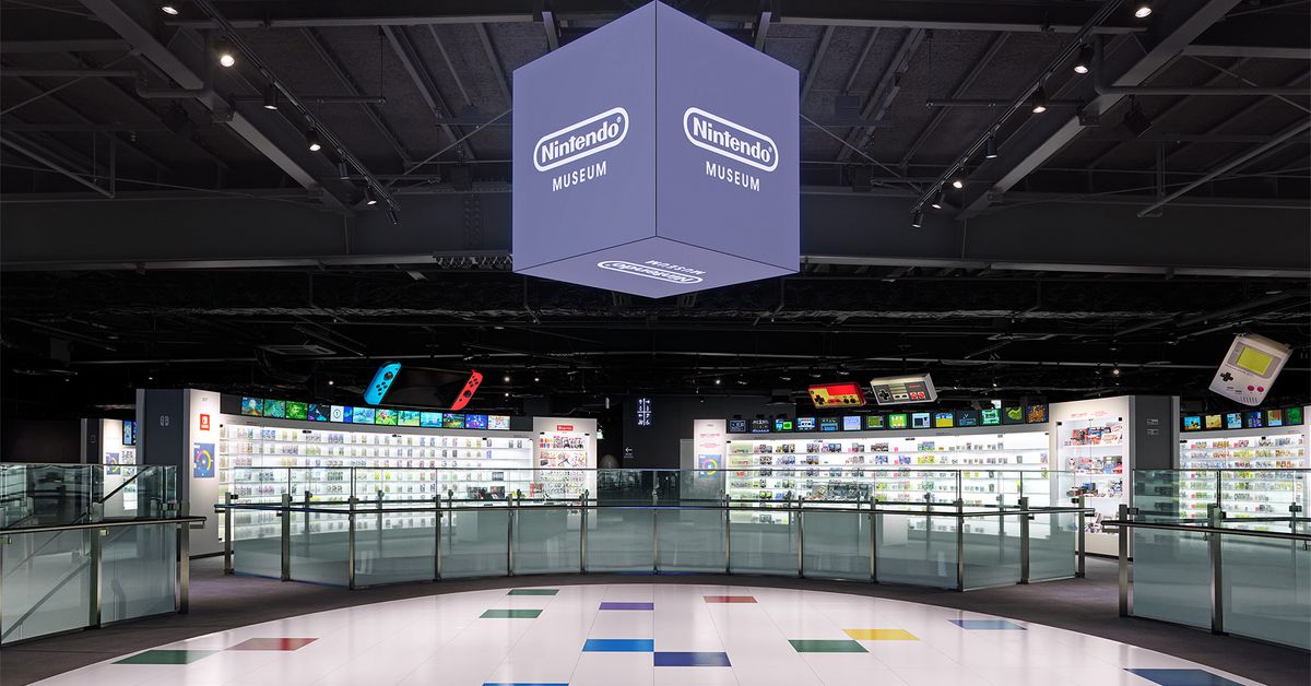 A photo of the interior of the Nintendo Museum in Kyoto.