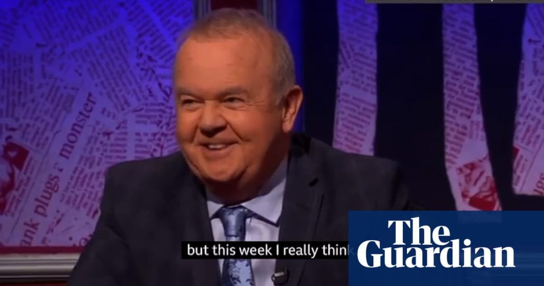 Ian Hislop se ríe del incidente del 'tiroteo' en un taxi en Have I Got News For You
