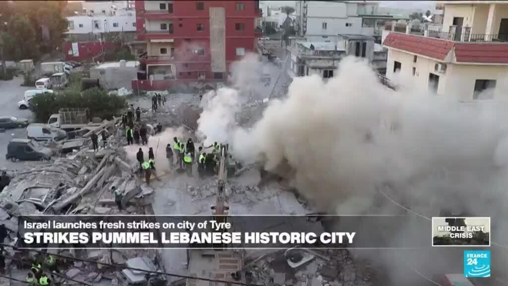 Israel ataca nuevamente la antigua ciudad libanesa de Tiro
