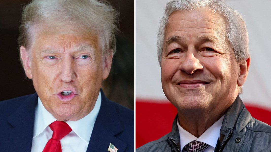 Jamie Dimon niega la afirmación de Trump de que el director ejecutivo de JPMorgan lo haya respaldado
