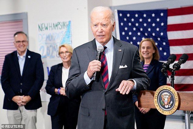 'Enciérrenlo': el presidente Joe Biden dijo en un evento de campaña en New Hampshire que era hora de 'encerrarlo', desviándose del mensaje para la campaña de Harris al describir a Donald Trump.