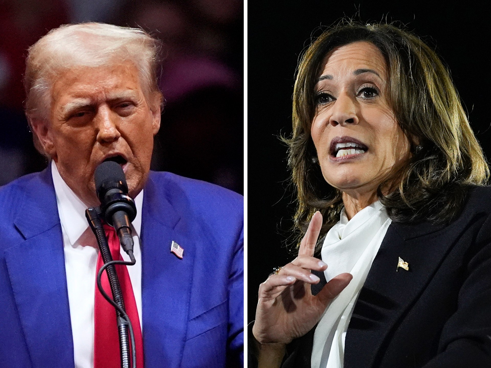 Kamala Harris dice que los comentarios de Trump sobre la protección de las mujeres son "ofensivos"
