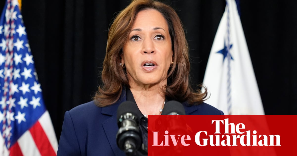 Kamala Harris dice que "se ha hecho justicia" tras la muerte del líder de Hamas, Yahya Sinwar – US politics live
