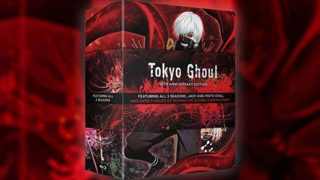 La caja completa de Blu-Ray del décimo aniversario de Tokyo Ghoul está disponible para pedidos por adelantado en Amazon
