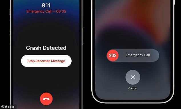 La función de detección de accidentes del iPhone está diseñada para reconocer 