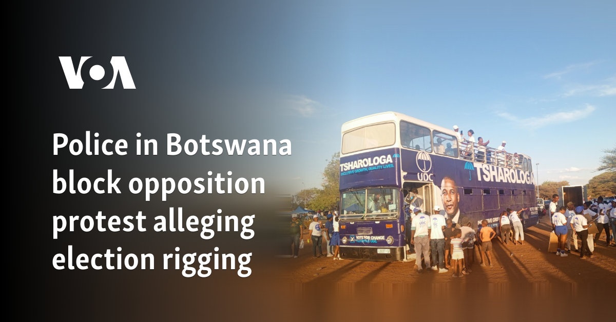 La policía de Botswana bloquea una protesta de la oposición alegando fraude electoral
