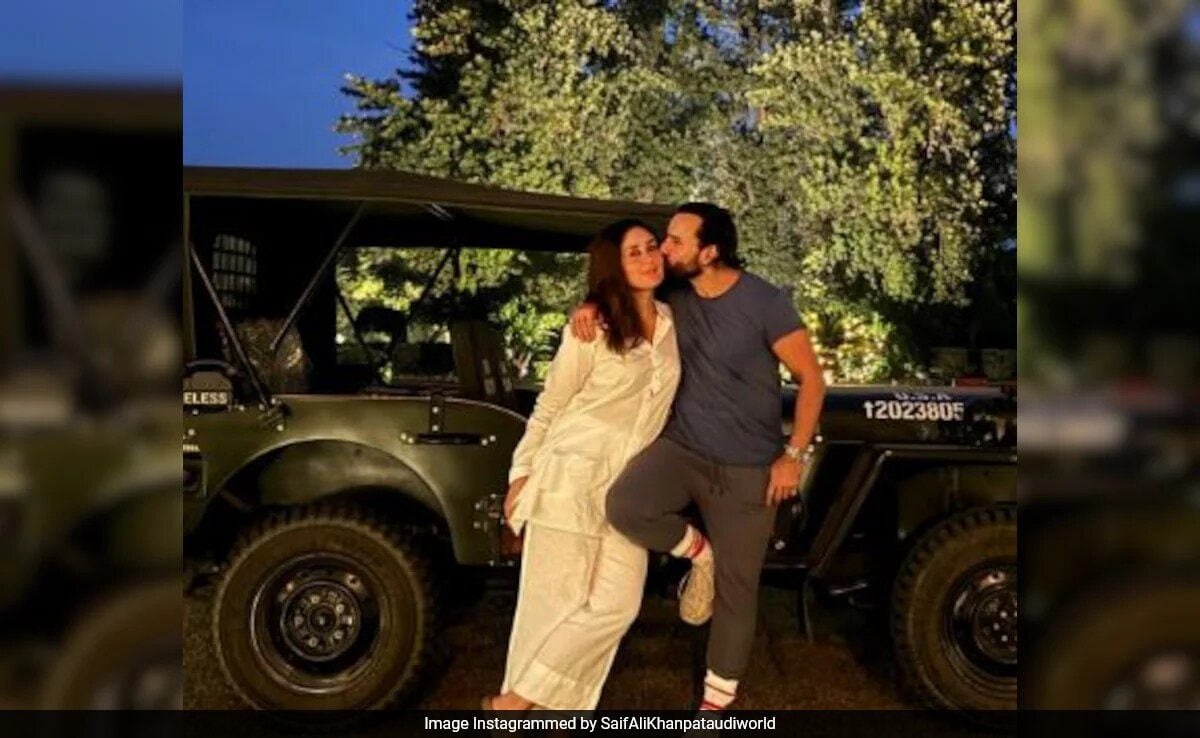 Las celebraciones del aniversario de bodas de Kareena Kapoor y Saif Ali Khan selladas con un beso
